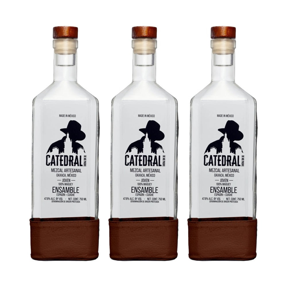 Catedral Mezcal Ensamble Cuishe + Espadín 750ml 3 Pack