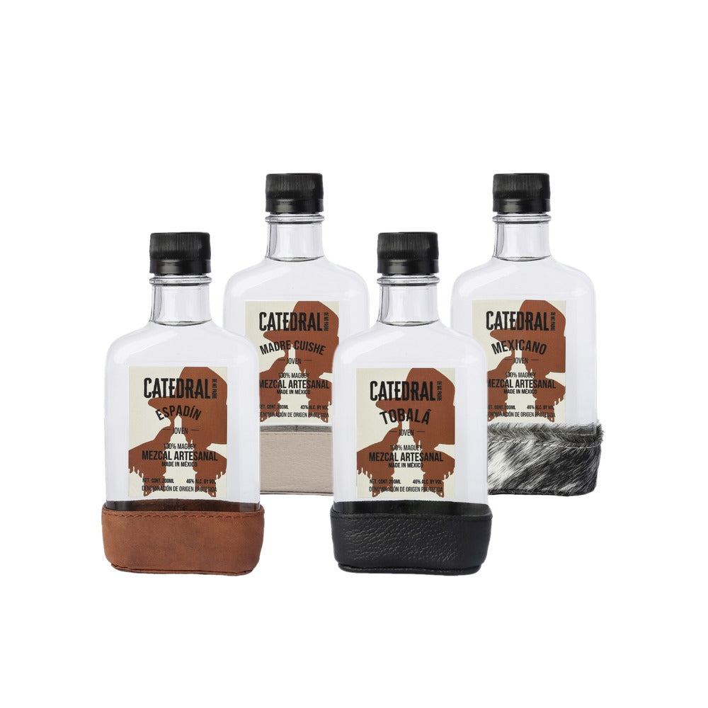 Catedral Mezcal Rainbow Pack 200ml minis – Espadín, Tobalá, Mexicano and Madre Cuishe